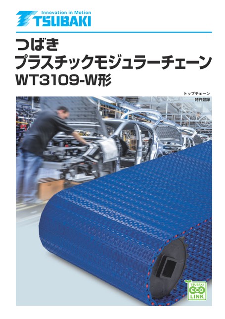 cadena modular plástica tipo WT3109-W para transportadores de personal de piso bajo