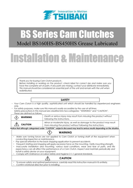 Embrague de leva serie BS-HS (Productos descatalogados)