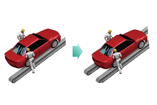 cadena transportadora con rodillos de rodamiento