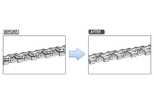 cadena con accesorios integrados