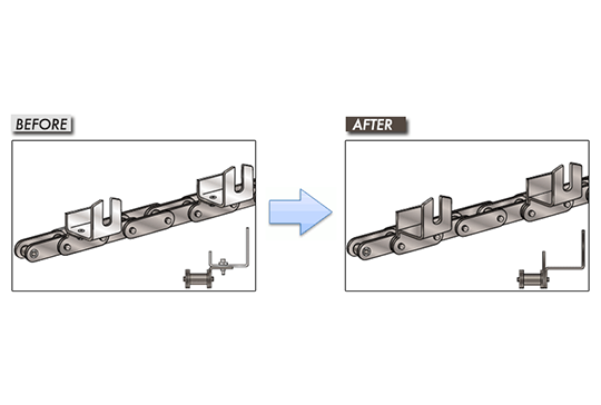 cadena con accesorios integrados