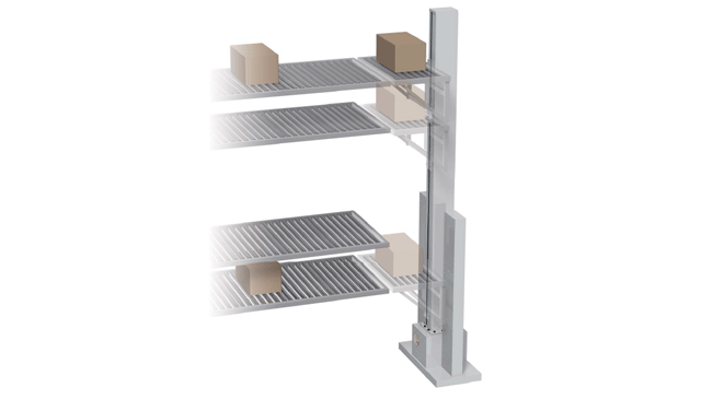 Transporte vertical entre transportadores de rodillos