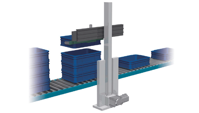 Apilamiento y elevación de cajas
