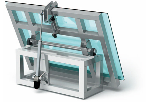 dispositivo de inclinación de sustrato de vidrio