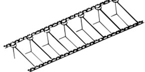 Cinta transportadora rascadora/de vuelo