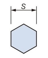 dimensiones cara a cara del perno escariador