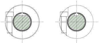 キー付モータの取付