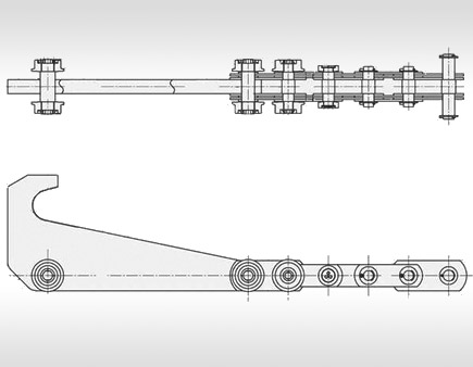 Cadena receptora de barra ficticia