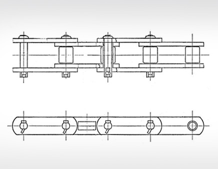 Cadena de pavimentadora de asfalto