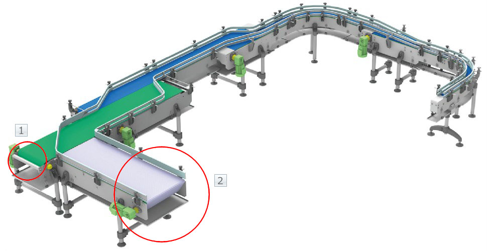 Accesorios cadena modular plástica
