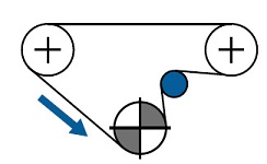 Rueda tensora intermedia para transmisión multieje