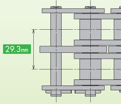 Cadena Lambda compatible de doble hilera RS