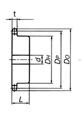 Nombres de las partes de la rueda dentada